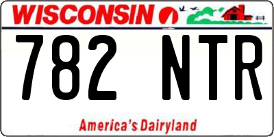 WI license plate 782NTR