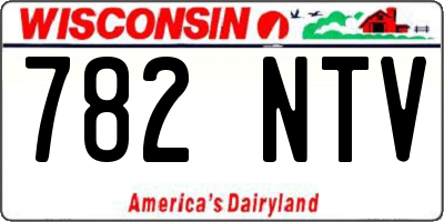 WI license plate 782NTV