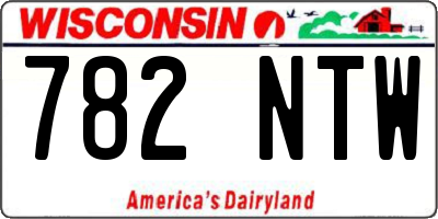 WI license plate 782NTW