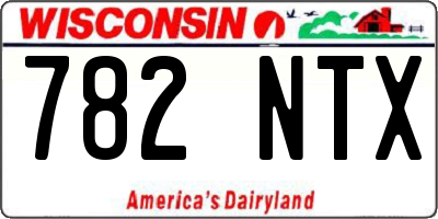 WI license plate 782NTX