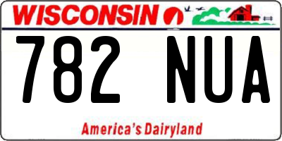WI license plate 782NUA