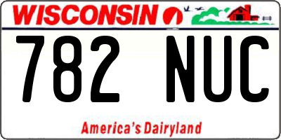 WI license plate 782NUC