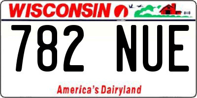 WI license plate 782NUE