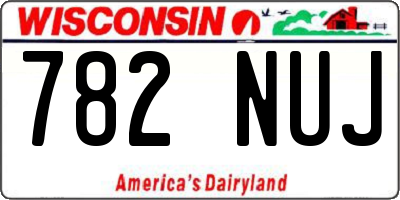 WI license plate 782NUJ