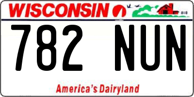 WI license plate 782NUN
