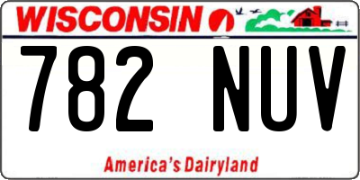 WI license plate 782NUV