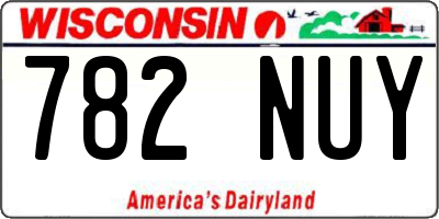WI license plate 782NUY