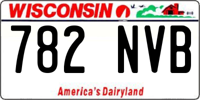 WI license plate 782NVB