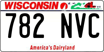 WI license plate 782NVC