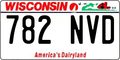 WI license plate 782NVD