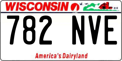 WI license plate 782NVE