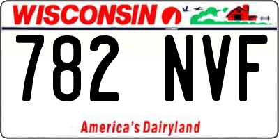 WI license plate 782NVF