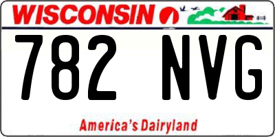 WI license plate 782NVG