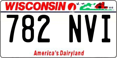 WI license plate 782NVI