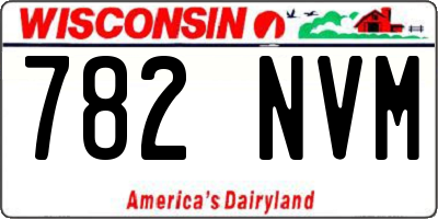 WI license plate 782NVM