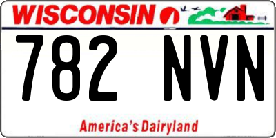 WI license plate 782NVN