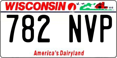 WI license plate 782NVP