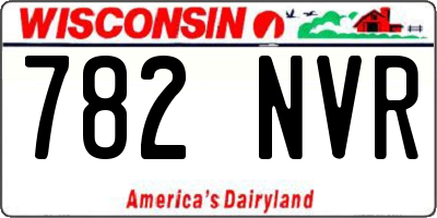 WI license plate 782NVR