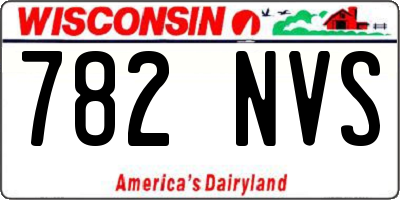 WI license plate 782NVS