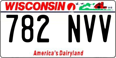 WI license plate 782NVV