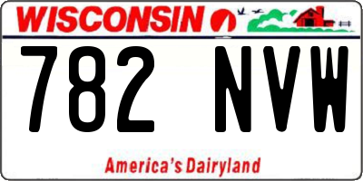 WI license plate 782NVW