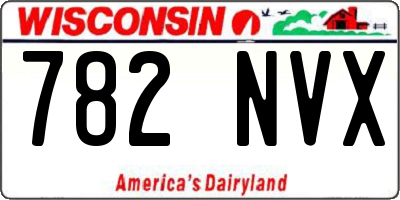 WI license plate 782NVX
