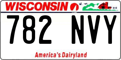 WI license plate 782NVY