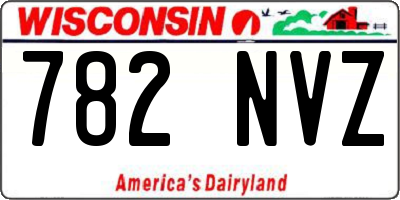 WI license plate 782NVZ