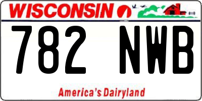 WI license plate 782NWB