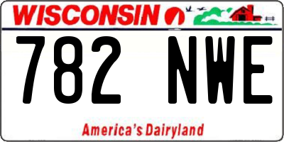 WI license plate 782NWE