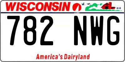 WI license plate 782NWG