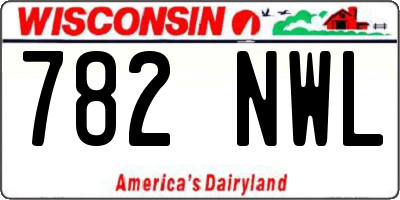 WI license plate 782NWL