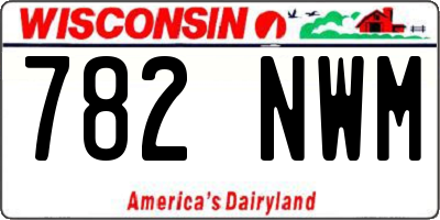 WI license plate 782NWM