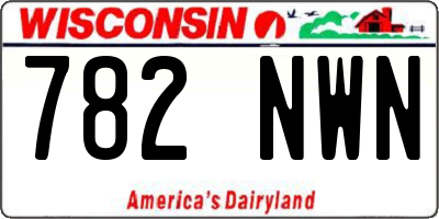 WI license plate 782NWN