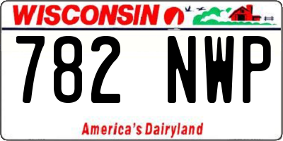 WI license plate 782NWP