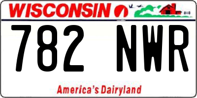 WI license plate 782NWR