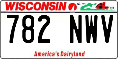 WI license plate 782NWV