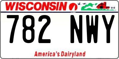 WI license plate 782NWY
