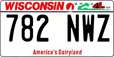 WI license plate 782NWZ