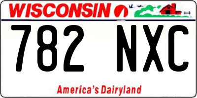 WI license plate 782NXC