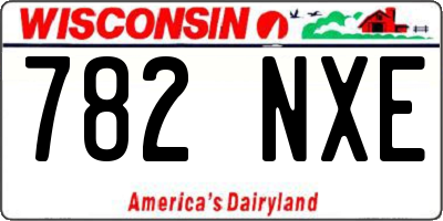 WI license plate 782NXE