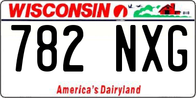 WI license plate 782NXG