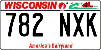 WI license plate 782NXK