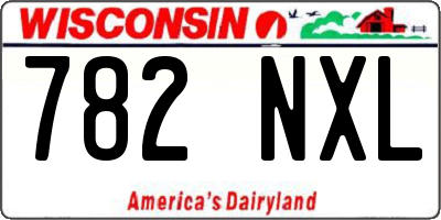 WI license plate 782NXL
