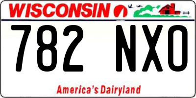 WI license plate 782NXO