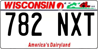 WI license plate 782NXT