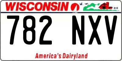 WI license plate 782NXV