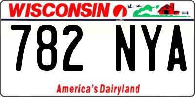 WI license plate 782NYA