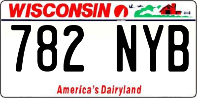 WI license plate 782NYB