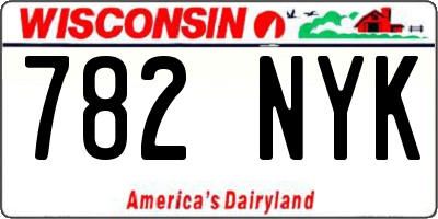 WI license plate 782NYK